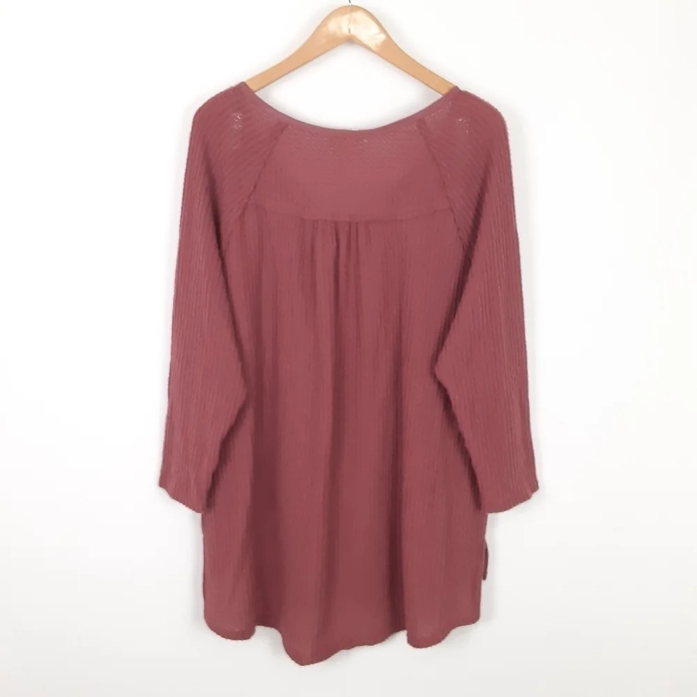Melloday | Plus Size Thermal Waffle Knit Top_11